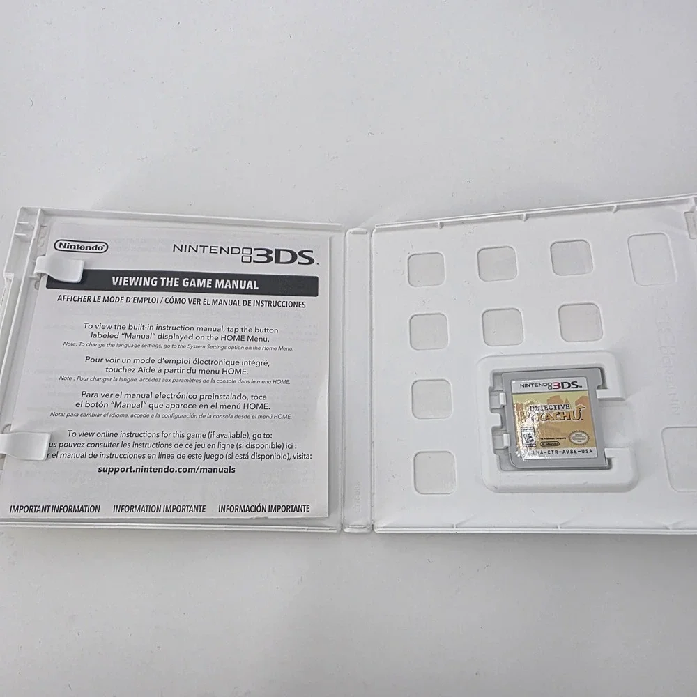 Detective Pikachu Nintendo 3DS Game CIB 2018 CTR-P-A98E Untested!